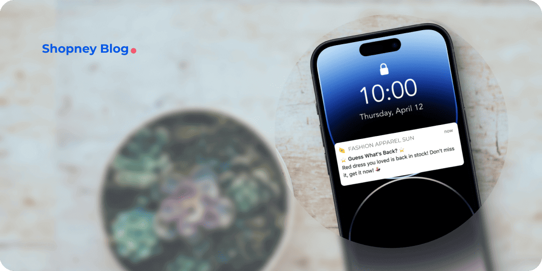 a blog cover image showing a mobile phone app with a push notification to engage customers
